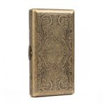 Vintage Metal Cigarette Case Box Gold Tobacco Holder for 20Cigarettes 100mm Size