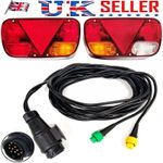 With 2 Tail lights Trailer tail lights Trailer lighting 5m cable set 13-pin uk