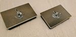 2x  RUBBER MAGPAD MAGNETS - Taxi Driving School Roof Sign Plate Holder + Washers