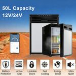 50 Litre CR50X Campervan RV 12V 24V Compressor Fridge Freezer App Control Camper