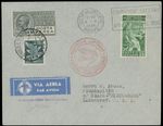 1936, VATICAN CITY-ZEPPELIN-AIRSHIP HINDENBURG 1ST NA FLIGHT COVER TO US SI.#406