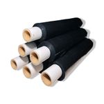 6 PACK STRETCH FILM EXTENDED CORE 400MM x 300M STRONG PALLET SHRINK WRAP BLACK