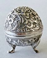 Antique  indian kutch silver footed pepperette circa 1900