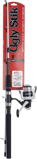 Ugly Stik Fishing Reel and Rod Combo Kits Complete Saltwater Kit 7' New