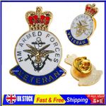 ARMED FORCES ARMY VETERAN REMEMBRANCE ENAMEL PIN BADGE NEVER FORGOTTEN