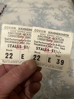 Beatles Tickets New Years Eve Hammersmith Odeon 31 December 1964
