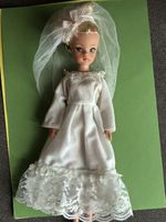 💜 Vintage 1980s Sindy Doll, Tammy Doll Size WEDDING DRESS - Minor TLC