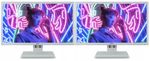 Dual 24" Monitor Bundle - 1080p Full HD HDMI VGA DVI USB-C - Twin screen setup