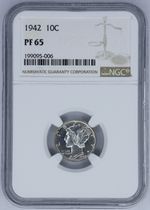 1942 PROOF Mercury Dime 10c NGC PF65 ‼️DEEP MIRROR FIELDS w/ GREAT EYE APPEAL‼️