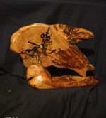 Root wood hand made clock ..fish shapedbapprox 6 inches x 9 inches. collectable
