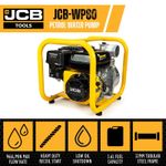 JCB 80mm 3" inch Petrol Water Pump 7.5hp 244cc 4-Stroke JCB-WP80