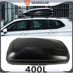 400 Litre Large Car Roof Top Box Black Cargo Storage Waterproof Camping Travel