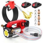 2 Batteries 21V 260W Electric Diesel Fuel Transfer Pump Cordless Oil Extractor