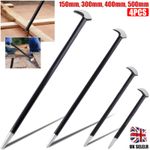 4 Piece Heel Pry Crow Lever Bar Set Wrecking Puller Tool 6" 12" 16" 20" Bars UK