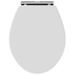 Hudson Reed Richmond Soft Close Wood Toilet Seat Quick Release White Round