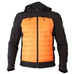 Frank Thomas Puffer Motorcycle Hoodie Mens Black Orange