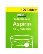 100 Pack Aspirn Dispersible Tablets 75mg MAX 1 PER CUSTOMER (Brands Vary)
