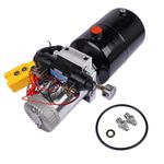 6 qt/1.5 Gal 12V Double Acting Hydraulic Pump Power Unit 3200 PSI 2850RPM SAE #6