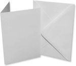 A5 White Card Blanks & C5 Envelopes - 300gsm Card Pre-Creased For Easy Folding