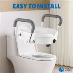 Raised Toilet Seat with Handles 4.7” Toilet Seat Riser for Elderly/Infirm