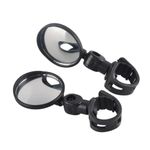 Rear View Wing Mirror Mobility Scooter Wide Angle Adjustable Safety Mirrors Pair