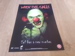WHEN EVIL CALLS.. ORIGINAL RARE HORROR MINT 2008 MOVIE POSTER 17 years  old