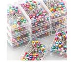 100 Sewing Pins Multicolor Head Pins Straight for Dressmaker Jewelery Decoration