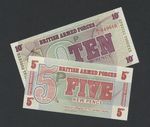 BRITISH ARMED FORCES 5p 10p notes (x2) 1970-9 West Berlin Uncirculated Banknotes