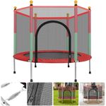 5FT Kid Trampoline With Safety Net Enclosure Children Outdoor Garden Fun Toy UK