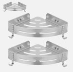 2 pcs shower shelf shower shelf bathroom shelf shower basket corner shelf aluminium bathroom silver de