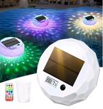 Solar Digital Pool Thermometer, Floating Pool Thermometer Easy Read, Light...