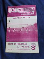 Hearts (Heart Of Midlothian) v Falkirk 6/11/1954 Pin Holes 