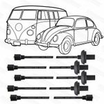 VW HT Ignition Leads VW air cooled Type 1 and Type 2 Black 1200 to 1600