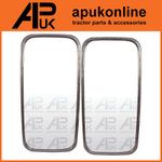 Pair of Universal Mirror Heads & Glass for Tractor Lorry Digger Truck Plant JCB