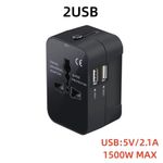 Worldwide Universal Travel Adapter Charger Socket Plug Adaptor & Dual USB Port