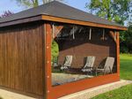 CUSTOM CLEAR TARP FOR THE GAZEBO FIXED DIMENSIONS WATERPROOF CLEAR TARPAULIN PVC