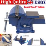 6" Heavy Duty Work Bench Vice Vise Workshop Clamp Engineer Jaw Swivel Base 150mm