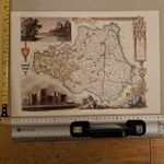 Vintage County Map of Durham by Thomas Moule circa 1830