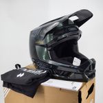 ABUS HiDrop MTB Full Face Helmet | Moss Green | Large 59–60cm RRP £190
