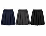 Girls School Skirts Box Pleated Elasticated Waist Skirt Kids School Uniform