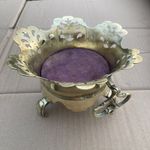 ANTIQUE 18TH CENTURY GEORGIAN DUTCH BRASS BRAZIER or COASTER