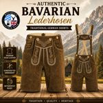Lederhosen leather German shorts Oktoberfest mens shorts plus matching suspender