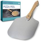 HEFTMAN Pizza Peel 12 Inch Aluminium Pizza Paddle Long Foldable Wooden Handle