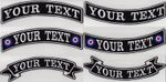 LARGE CUSTOM BACK ROCKER RIBBON PATCHES 11 1/2" PERSONALISED BIKER SCOOTER CLUB