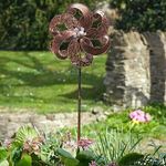 Zephyr Garden Wind Spinner With Solar Powered Light Up LED Colour Changing Globe