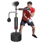 MAXSTRENGTH Freestanding Punch Bag Speedball Boxing Bar Adjustable Gym Trainer