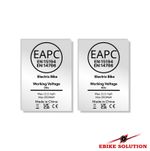 3x Hub Motor Ebike Stickers EAPC 36v 48v 250w 15.5mph Legal Decal Bicycle