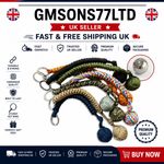 Paracord Monkey Fist Keychain Steel Ball Survival Rope Outdoor Camping Accessory