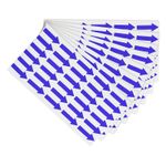 Small Arrow Sticker Label 1.2x0.5", 180 Pcs Adhesive Color Coding Sign, Blue