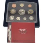 2001 Royal Mint UK Proof Coin Collection QEII Boxed Set Cert 100 yr Victoria £5